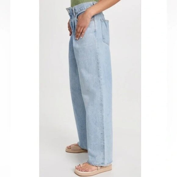 AGOLDE Dax Upside Pleated Waist Jeans In Sideline Wide Leg Size 27 - Picture 3 of 15